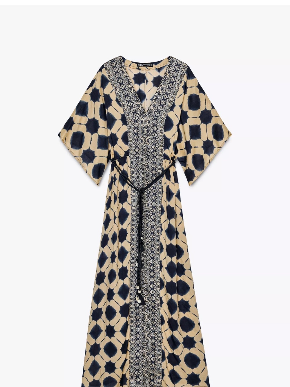 Zara navy and beige kaftan